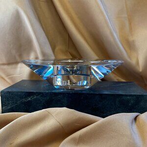 Rare Stunning  Mikasa Lumina Lead Crystal Modern Abstract Large Votive Holder